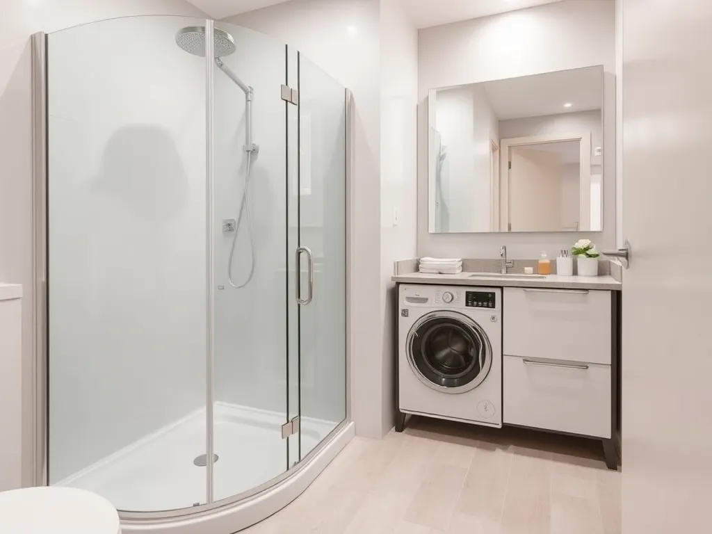 Łazienka 5m2 z prysznicem i pralką – inspiracje, jak urządzić?